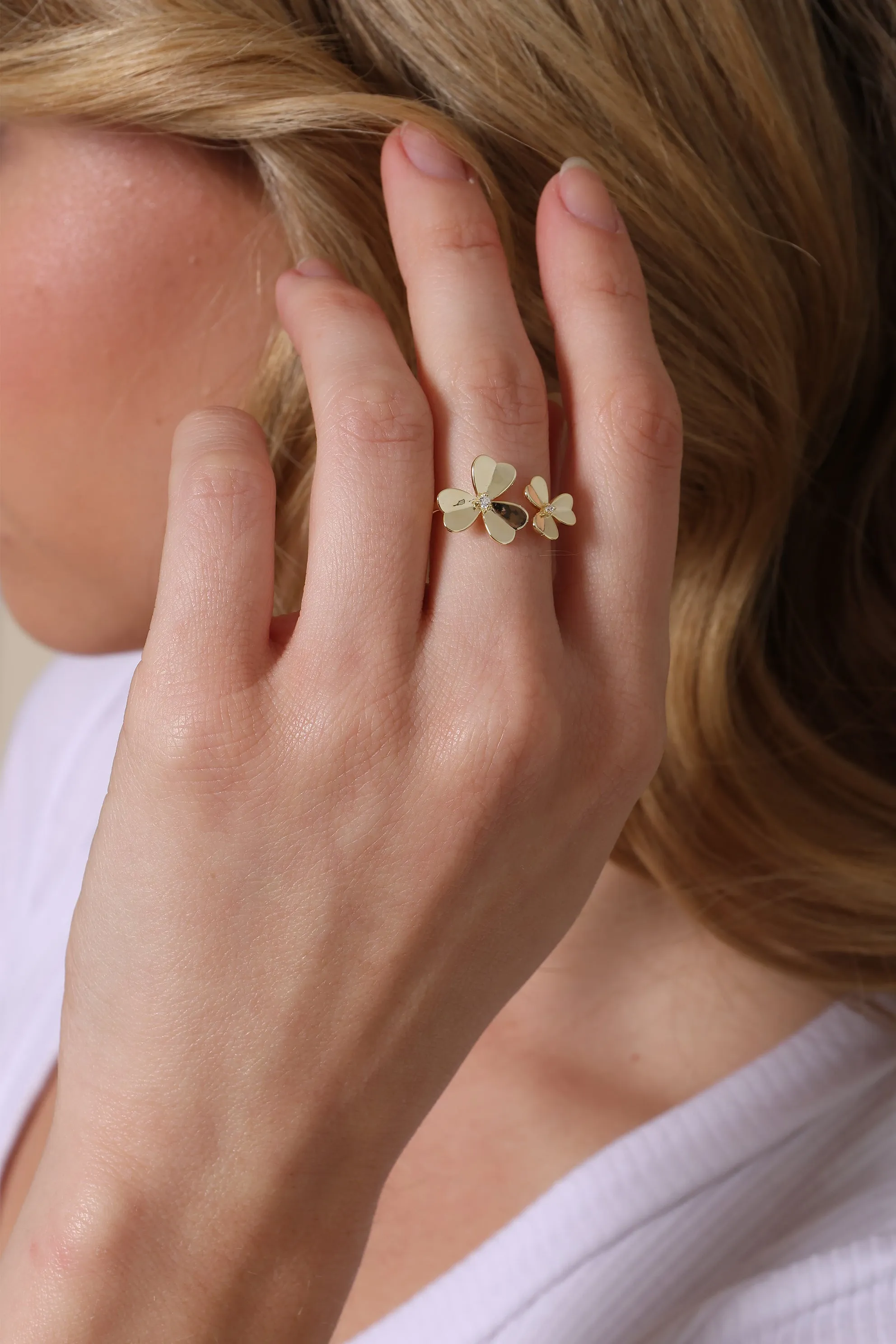 Jensyn Double Flower Ring