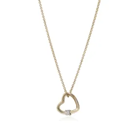 John Hardy 14k Gold Bamboo Heart Necklace