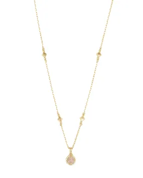 Kendra Scott Nola Pendant Necklace in Iridescent Drusy and Gold