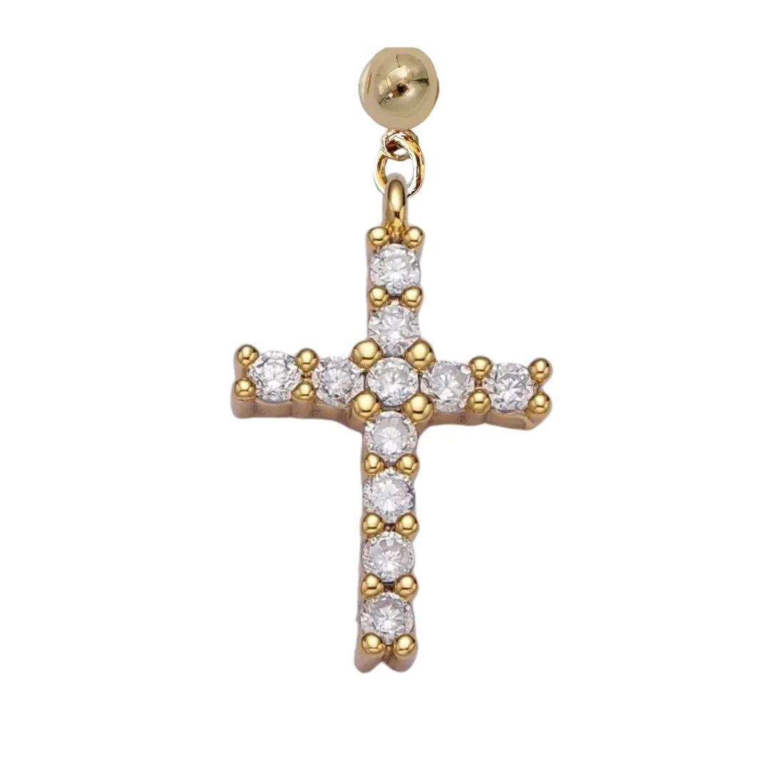 Kinsey Initial Bar - Cross Drop Charm