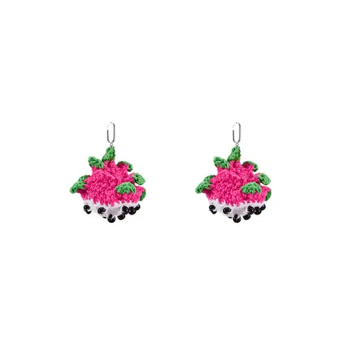 LB Hand Crochet Cute Dragon Fruit Earrings LOJL107