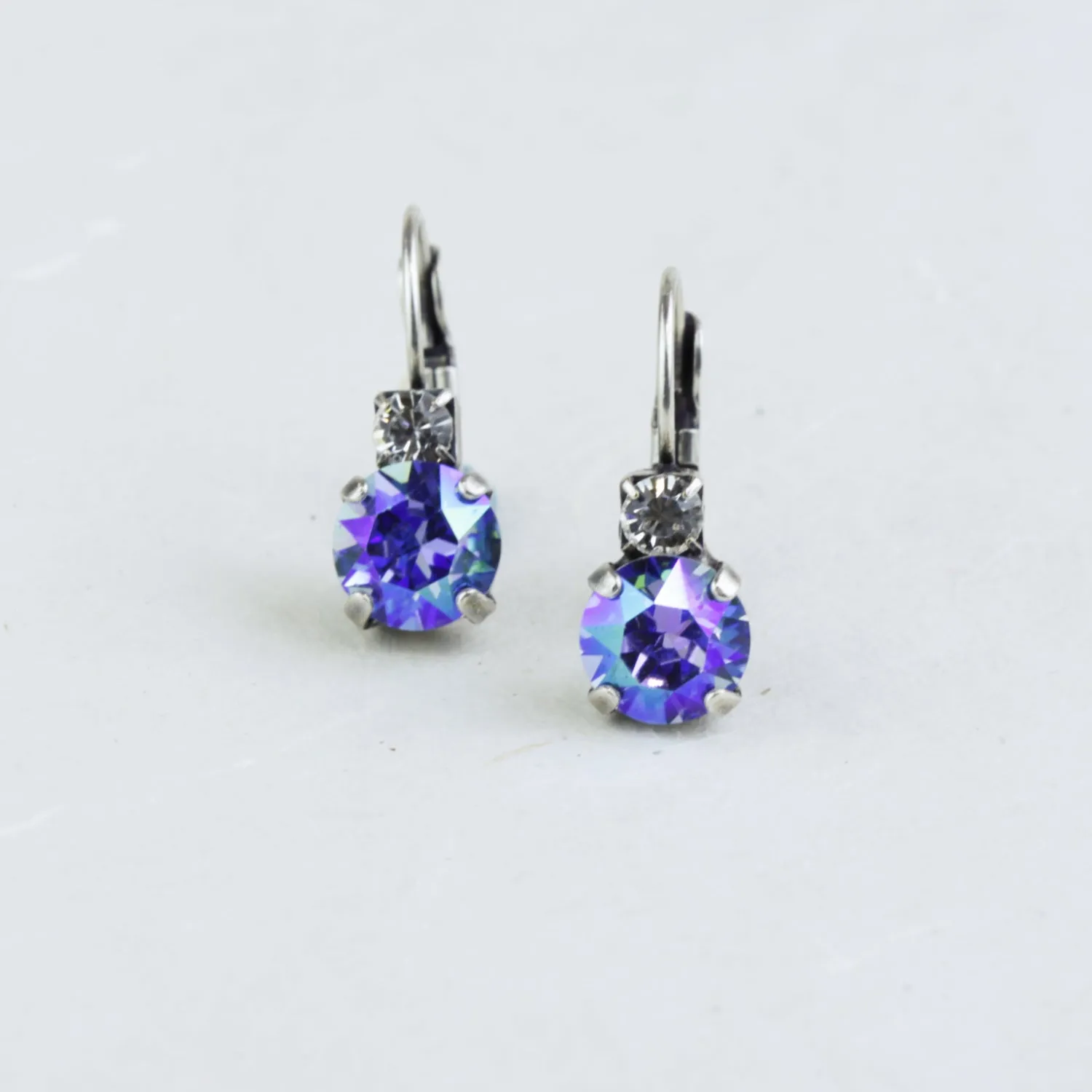 Light Sapphire Aurora Borealis Edie Earrings