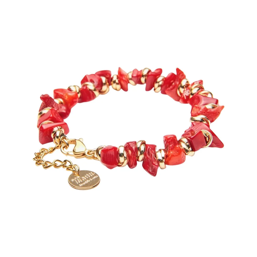 MANU KORAL RONDELLE BRACELET