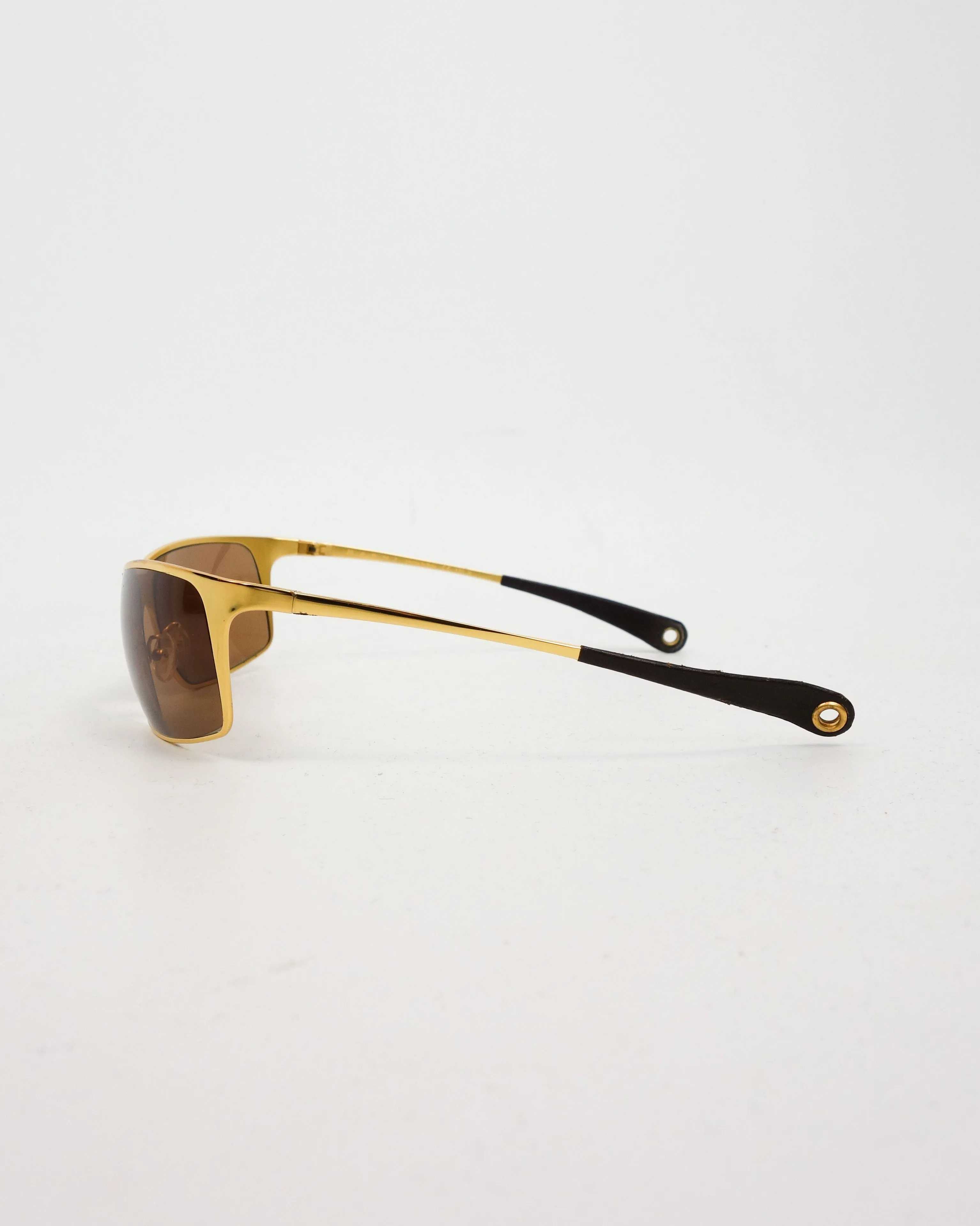 Marni Leather Details Golden Sunglasses 2000's