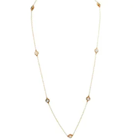 Mother of Pearl Cross Gold Necklace