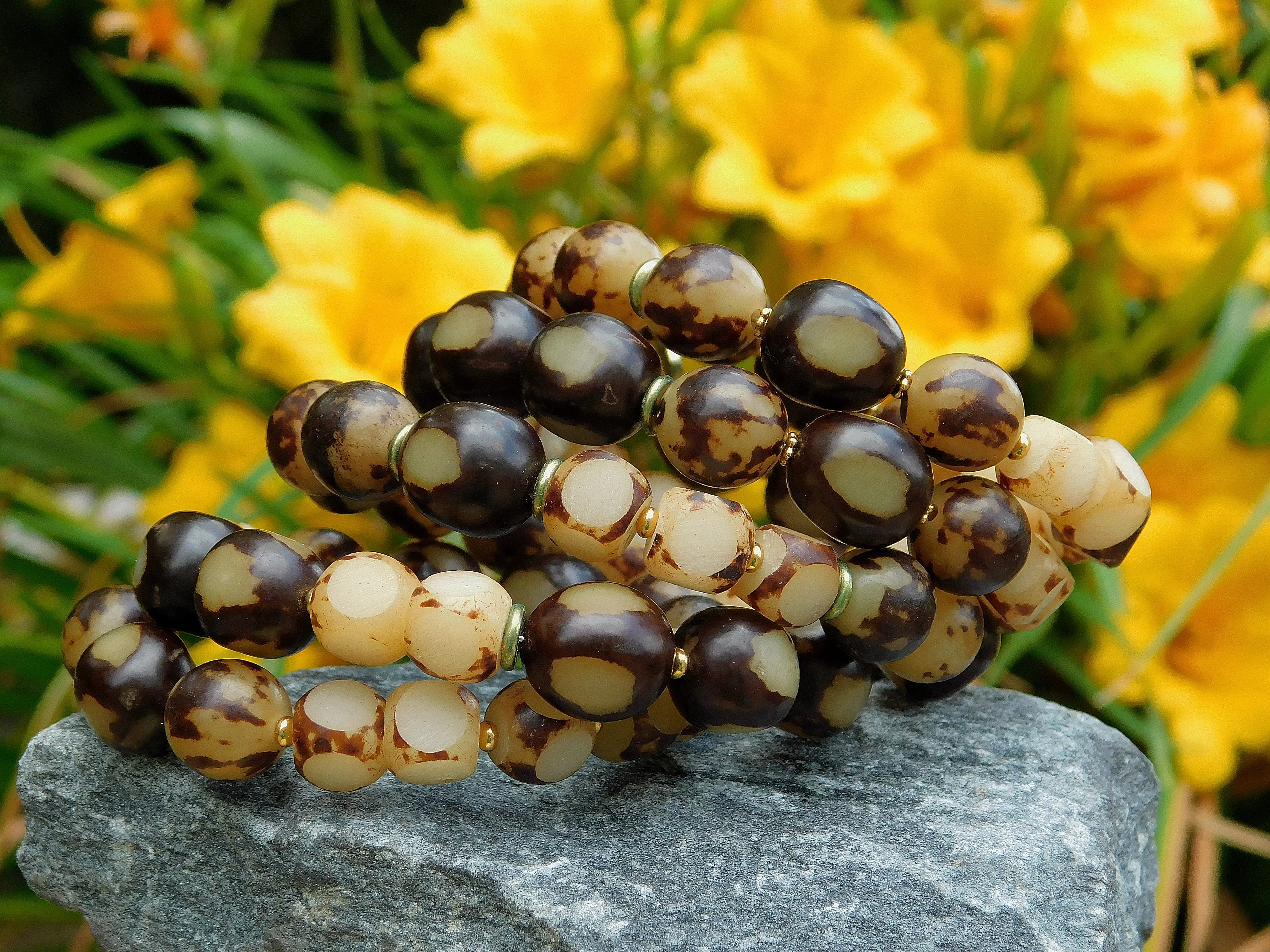 Natural Buri Seed Bangle