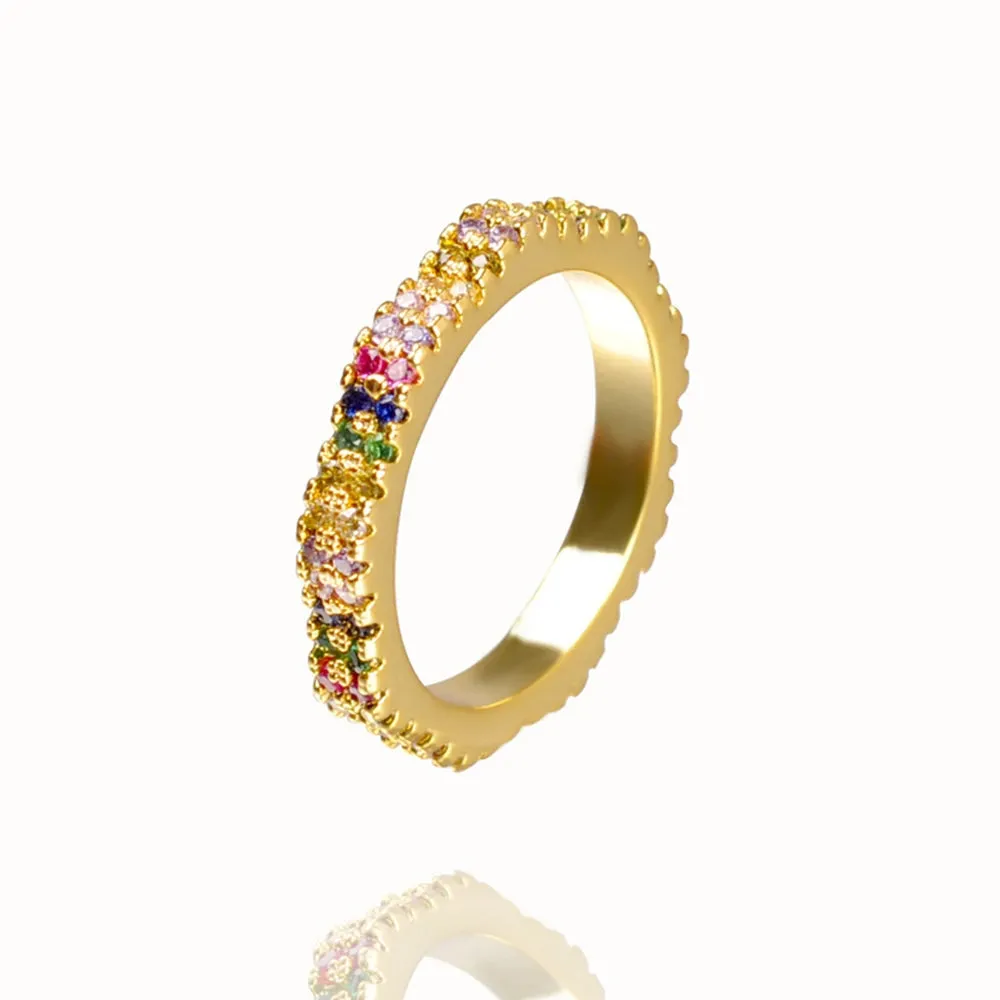 Nubula Rainbow Ring Gold