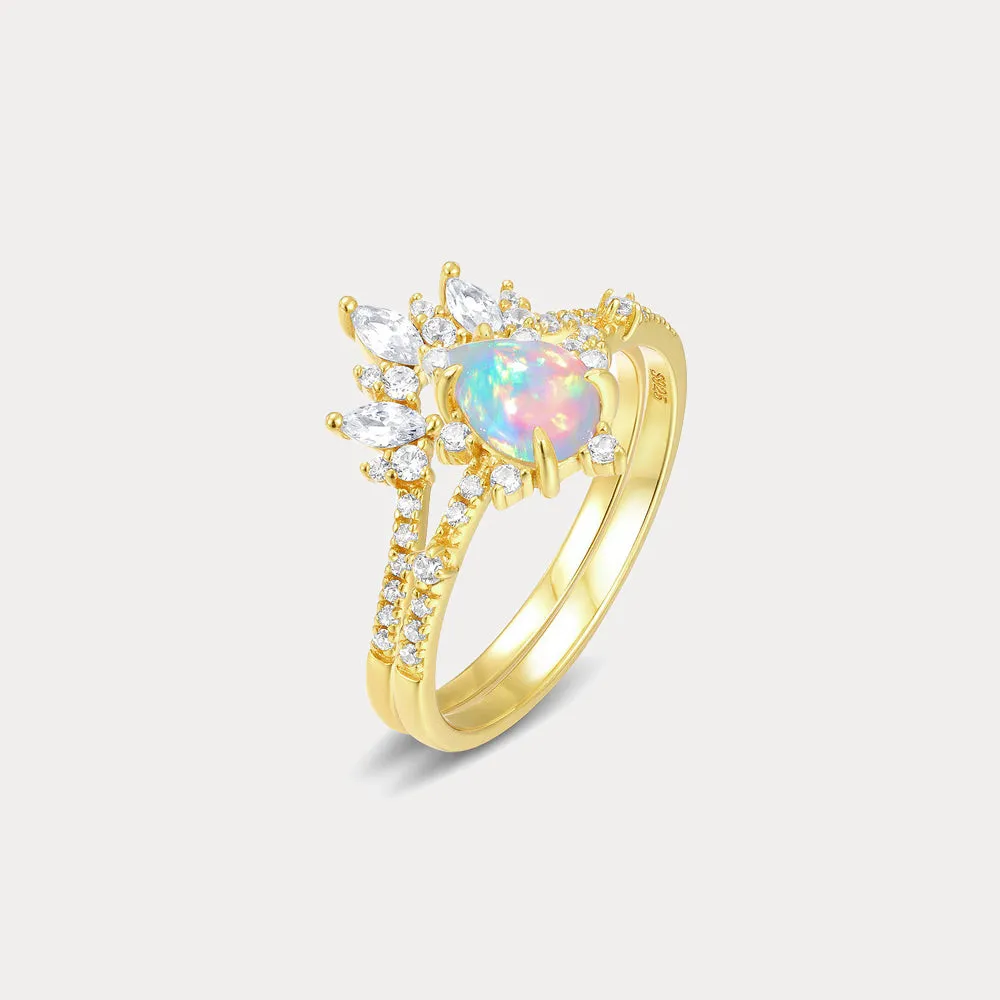 Opal Crown Vintage Ring