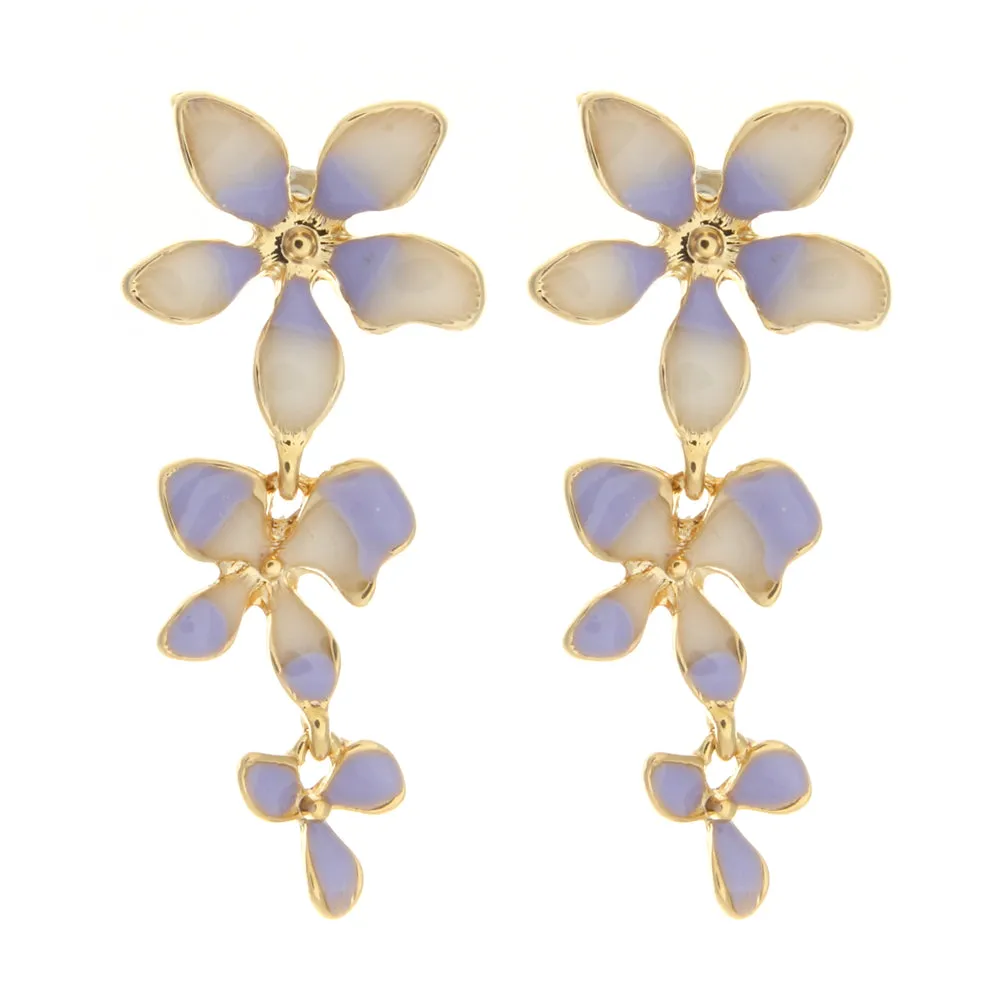 Orchid Flower Earrings