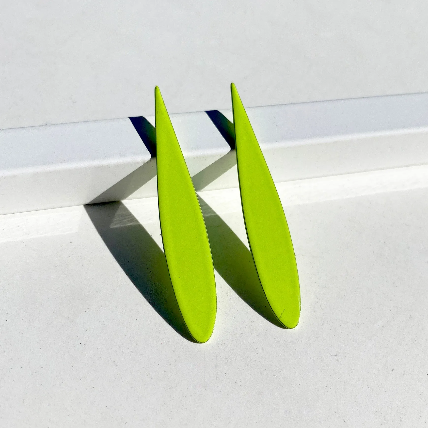 Paddle Studs, Chartreuse, SECOND SALE ITEM