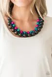 Paparazzi Caribbean Cover Girl - Multi - Wooden Necklace