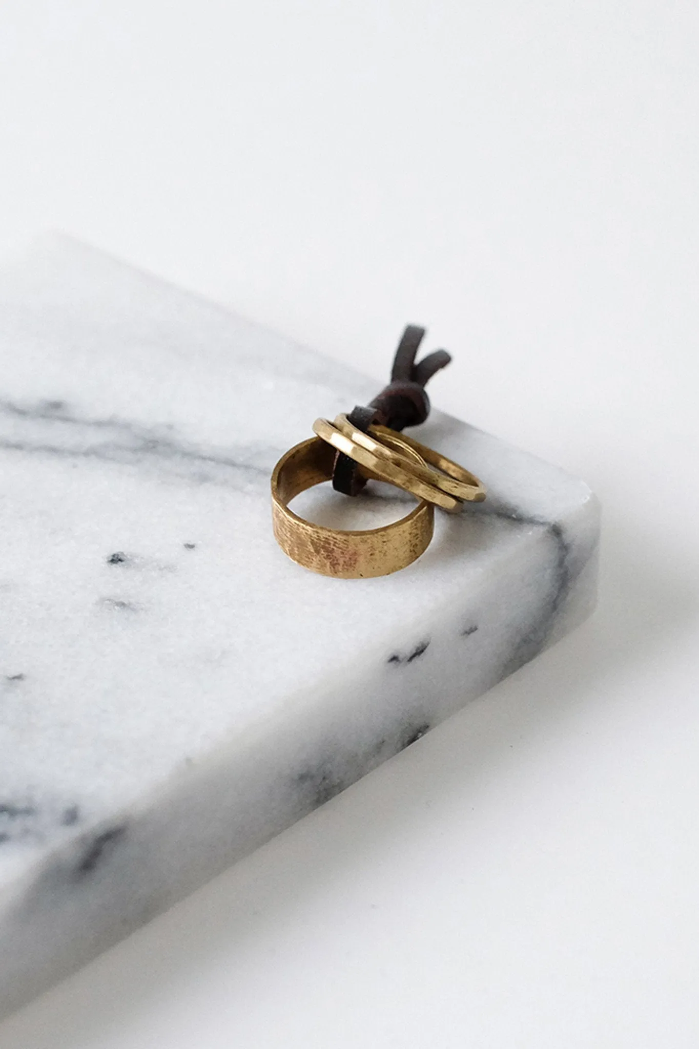 Perfect Stackable Brass Three Ring Set