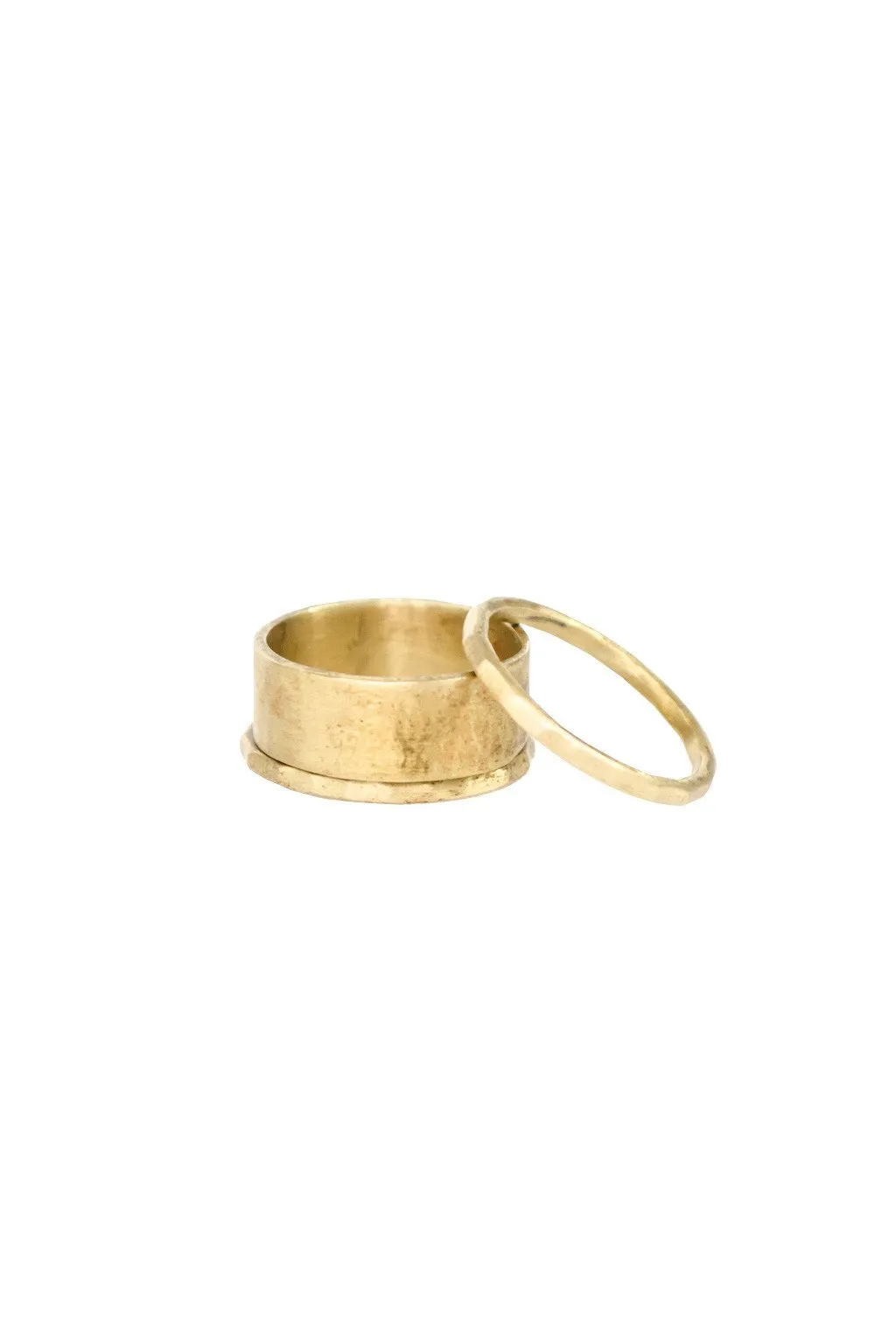 Perfect Stackable Brass Three Ring Set