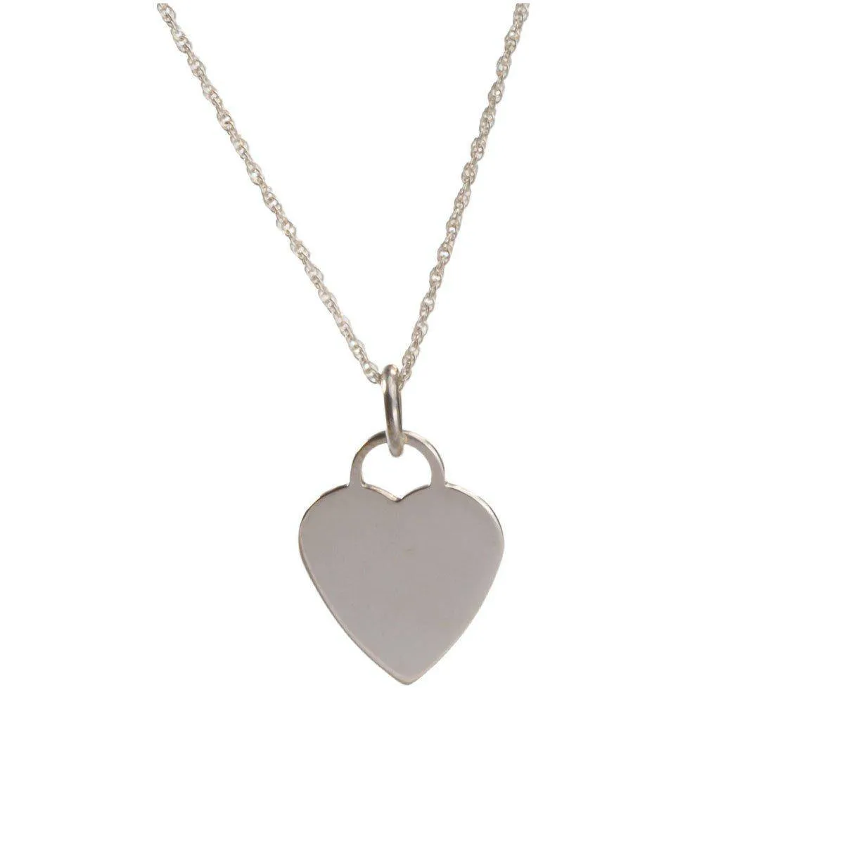 Personalised Sterling Silver Hammered Heart Necklace