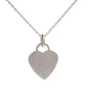 Personalised Sterling Silver Hammered Heart Necklace