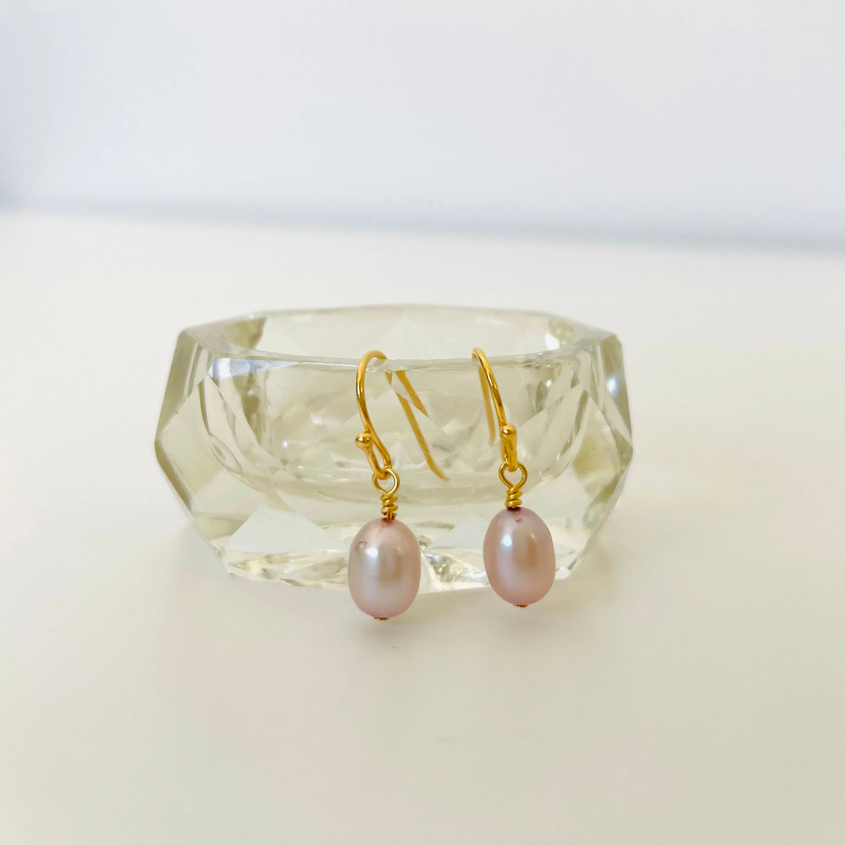 Pink Pearl Earrings