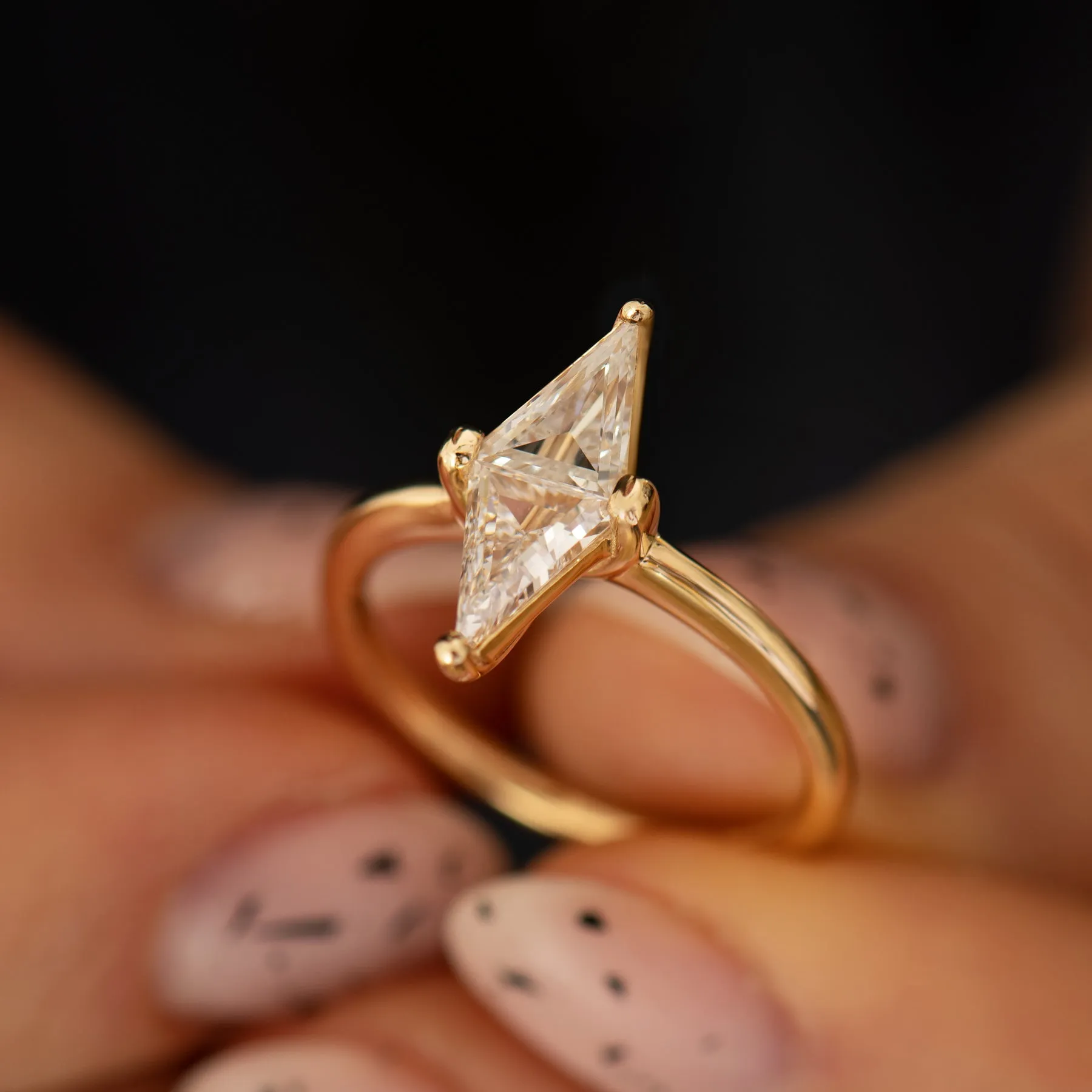 Polaris Lab Grown Trillion Cut Diamond Engagement Ring