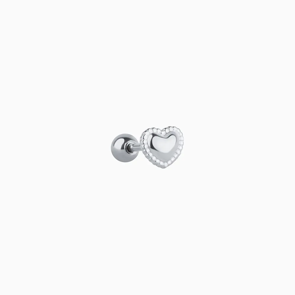 Puffed Heart Stud