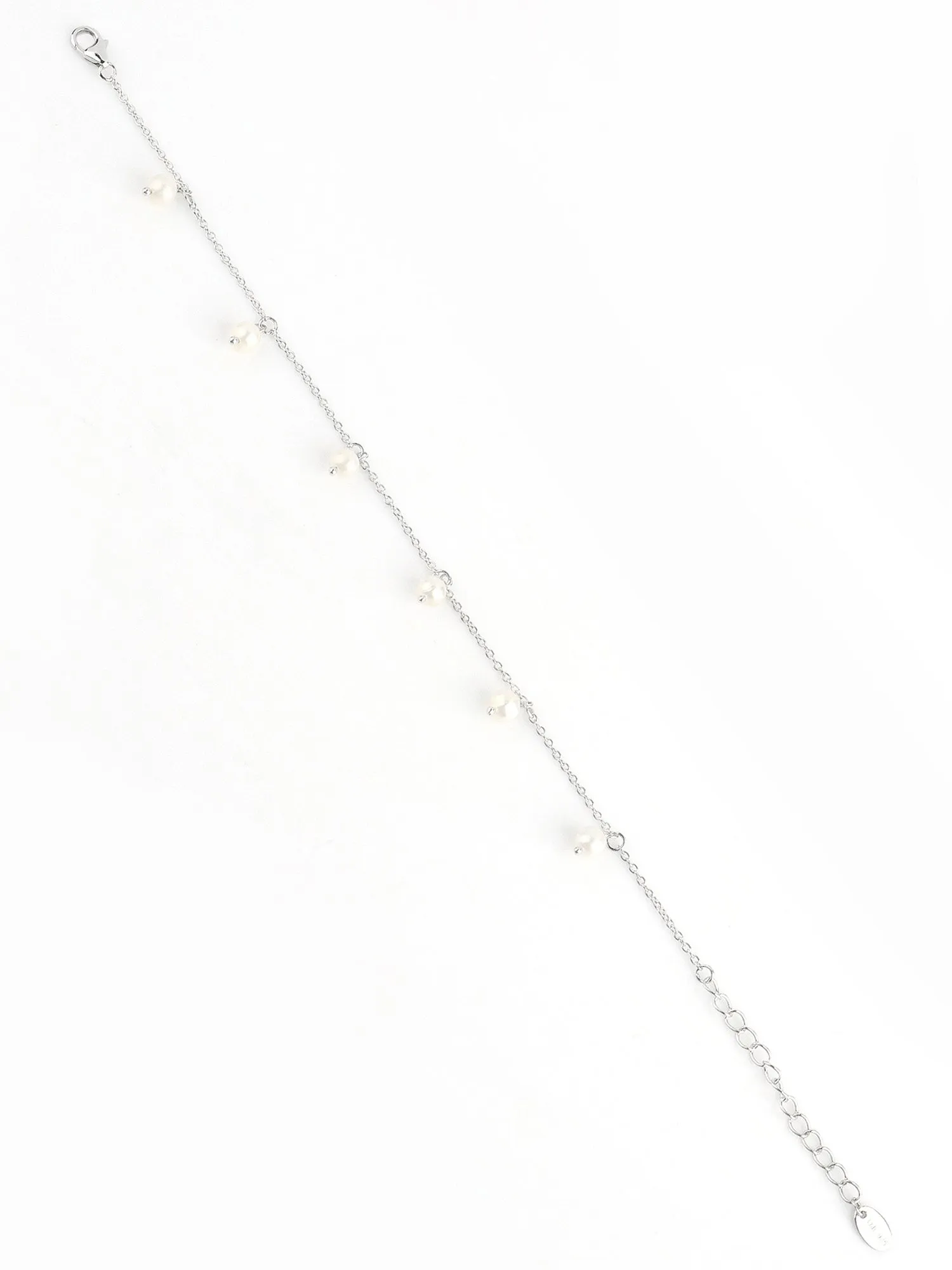 Pure Pearl Moti Bracelet In Pure Silver