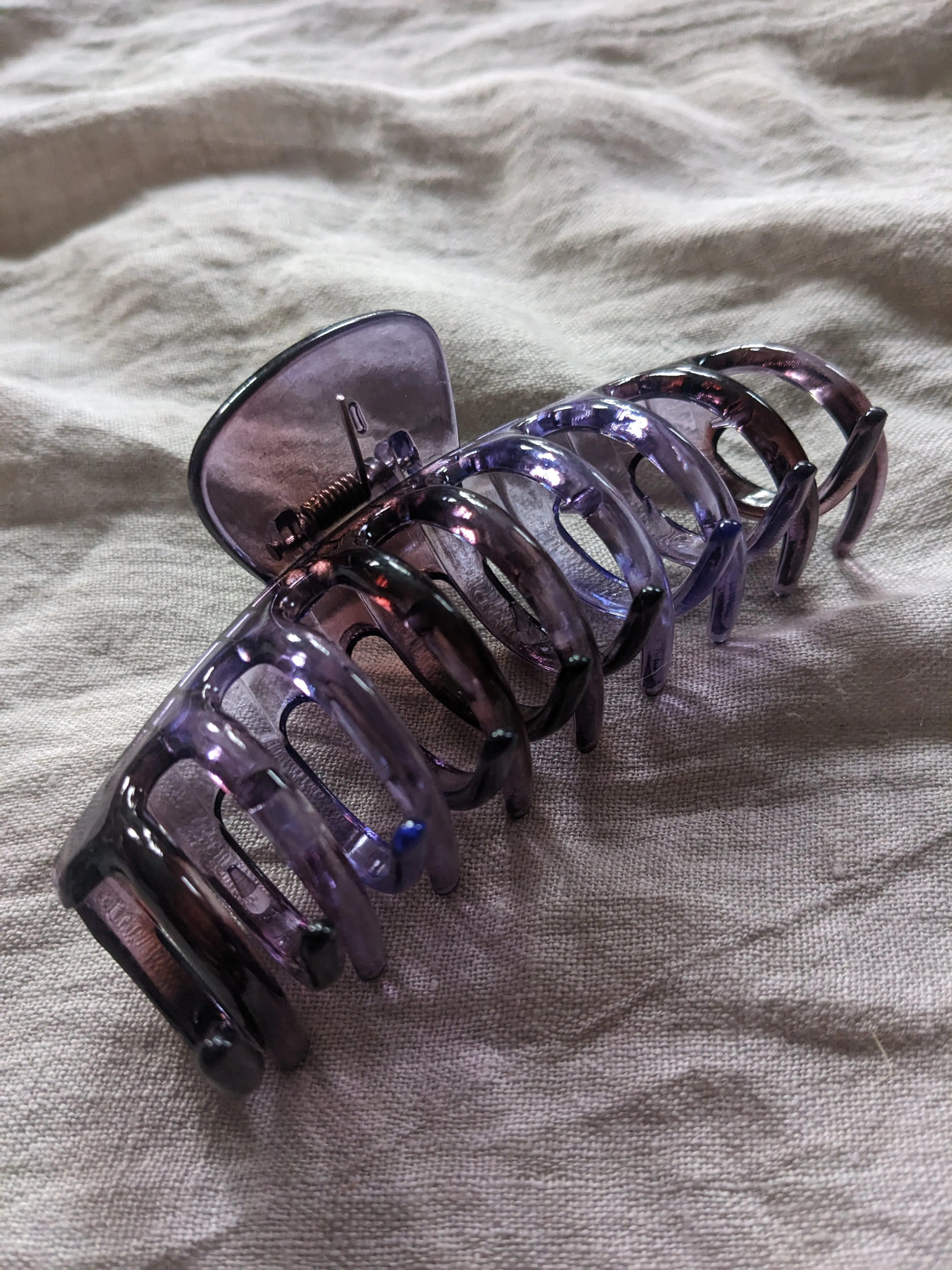 Purple Brown Transparent Medium Claw Clip