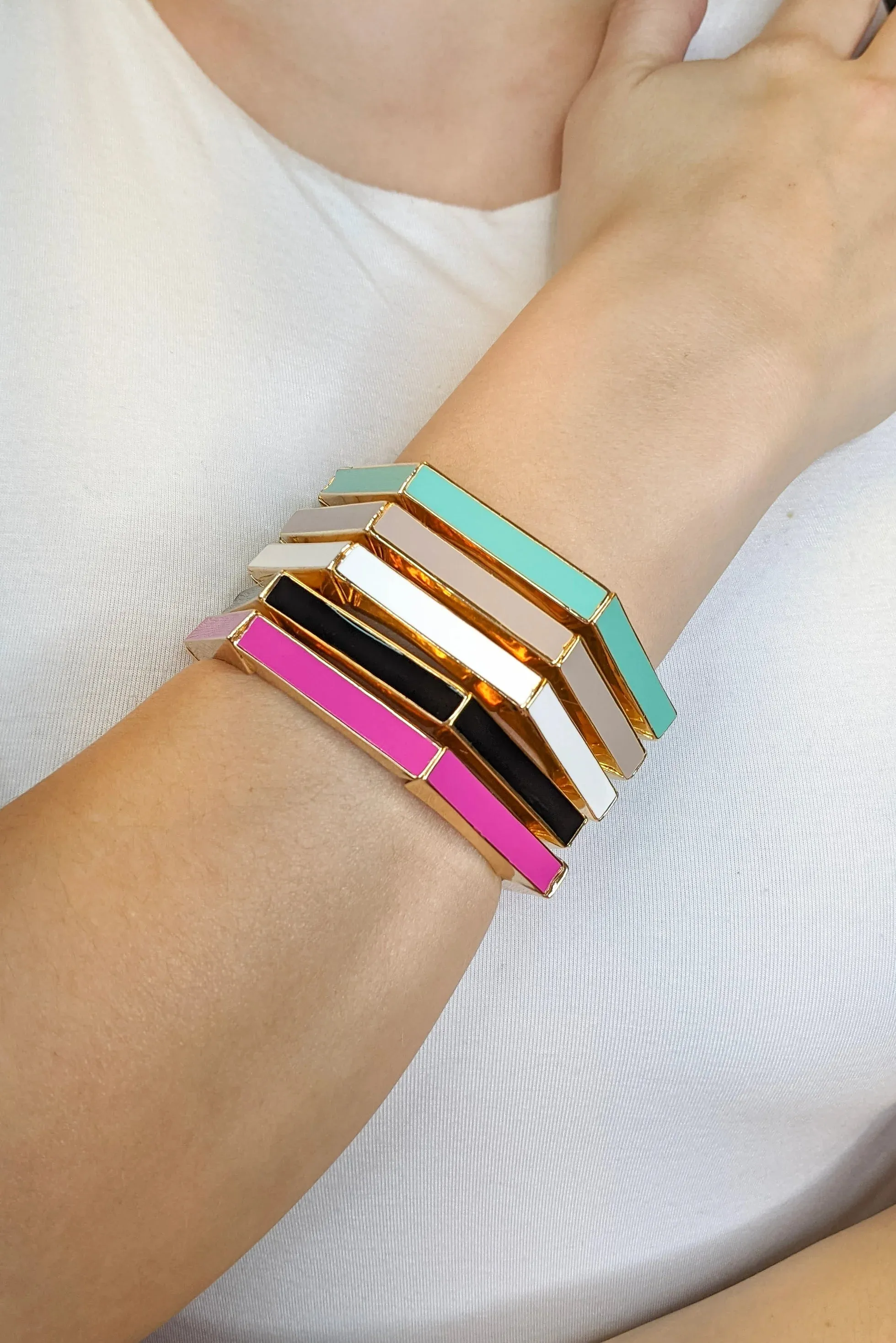 Rectangle Stretch Stacking Bracelet