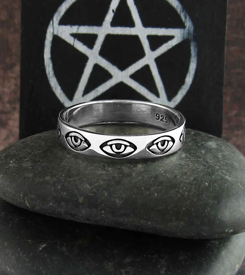 Repeating Evil Eye Band Ring