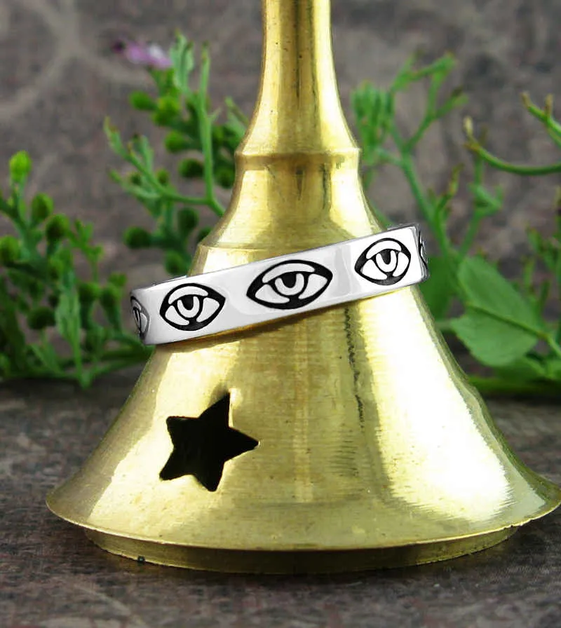 Repeating Evil Eye Band Ring