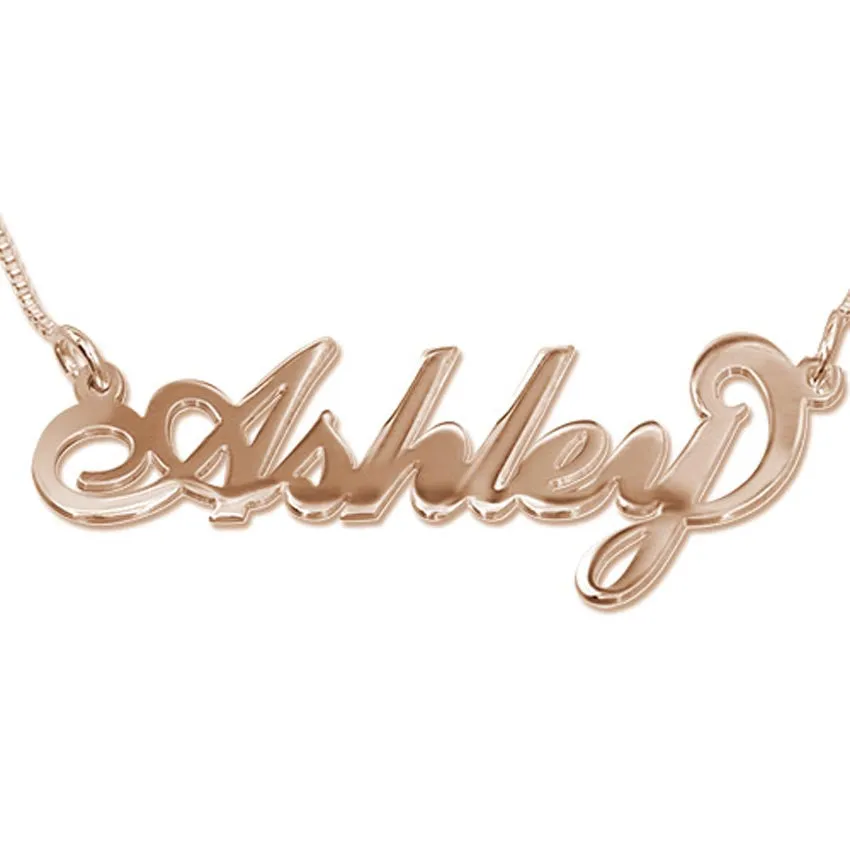 Rose Gold Carrie Style Name Necklace