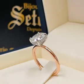 Rose gold solitaire ZER058