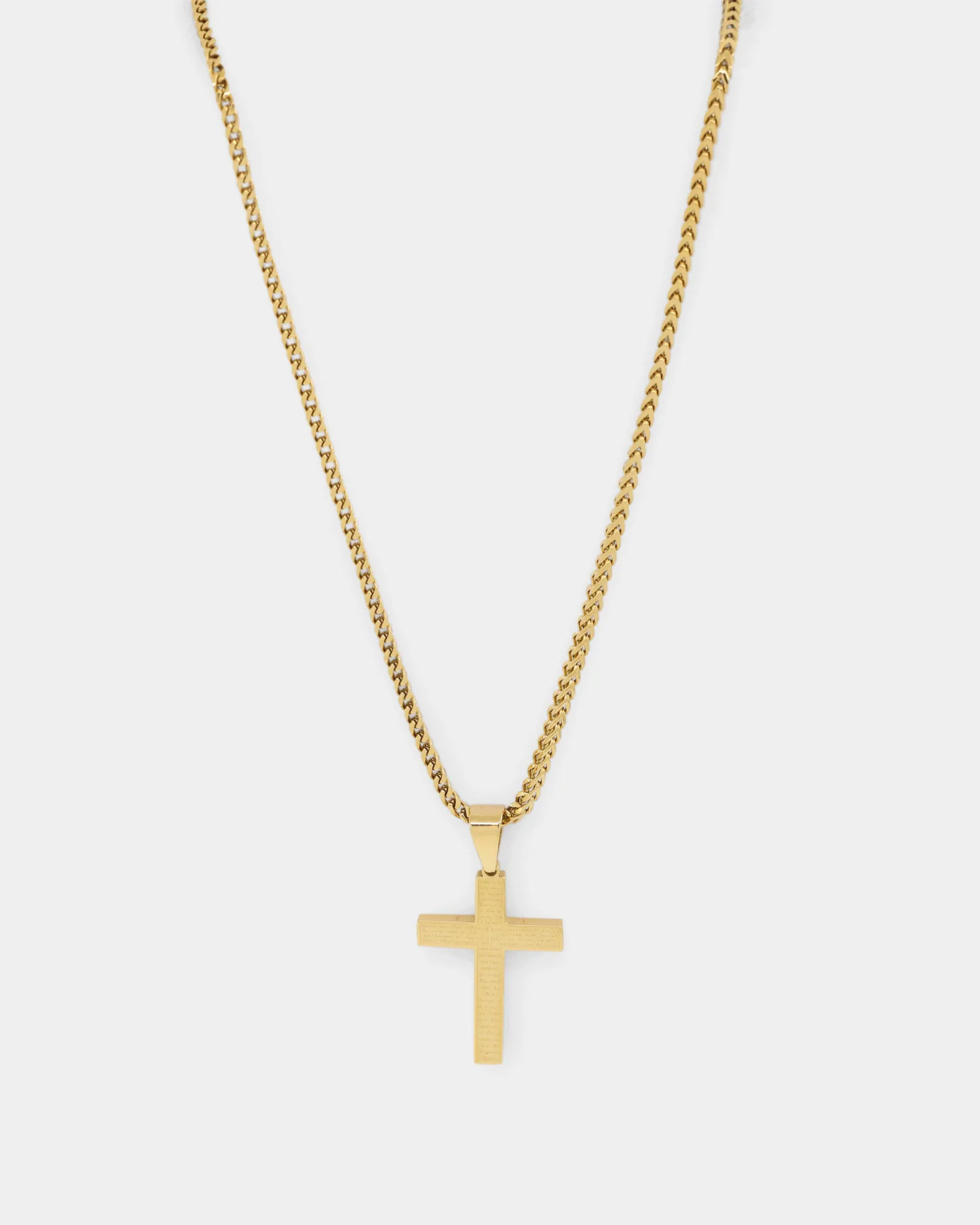 Saint Morta Textured Cross Pendant Gold