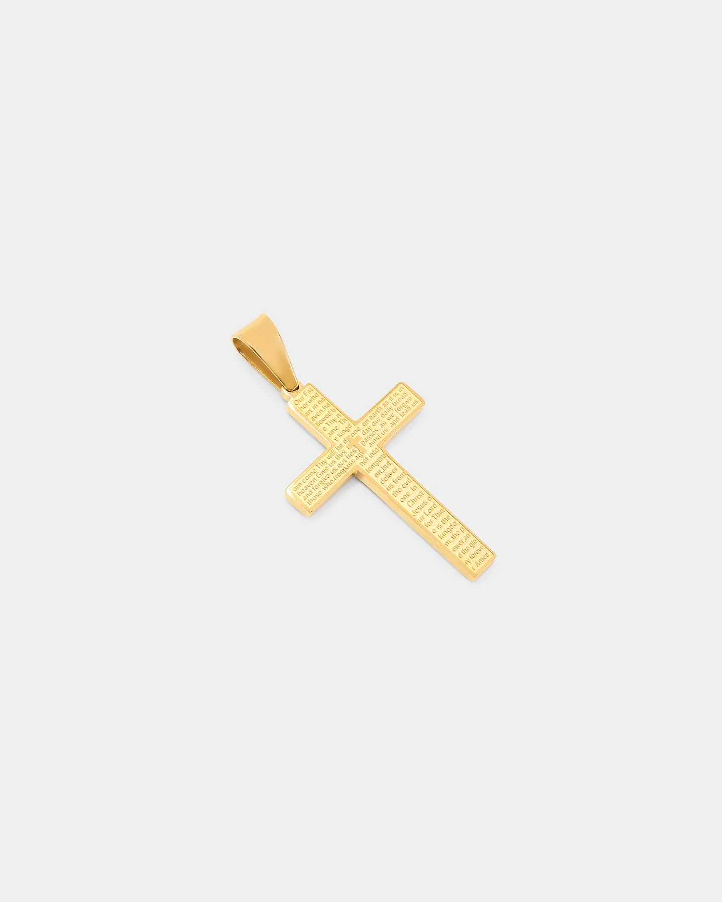 Saint Morta Textured Cross Pendant Gold