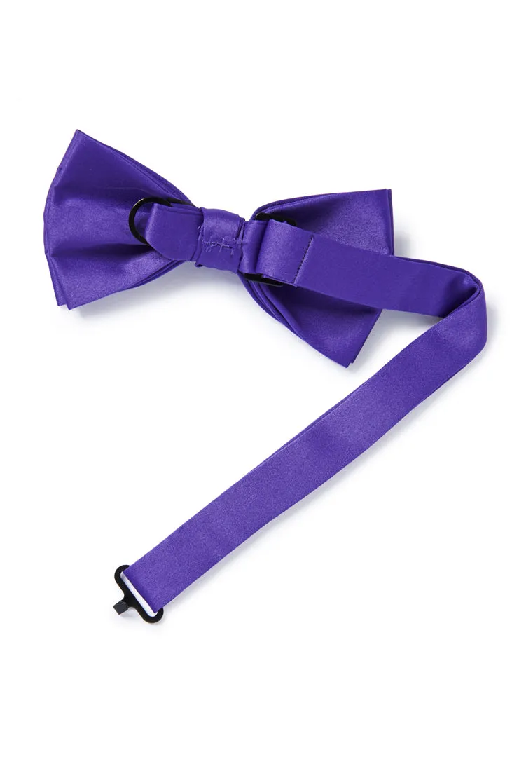 Satin Bow Tie - Violet Purple