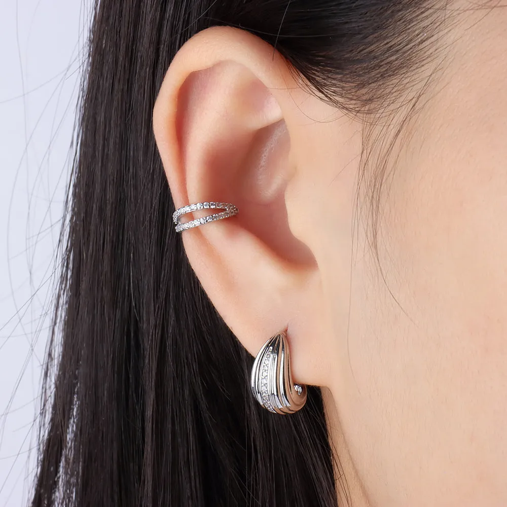 Shiny Double Layer Ear Cuff