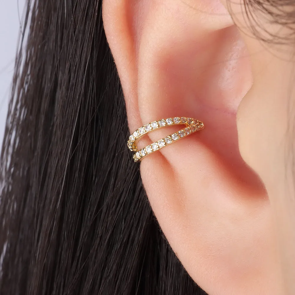 Shiny Double Layer Ear Cuff