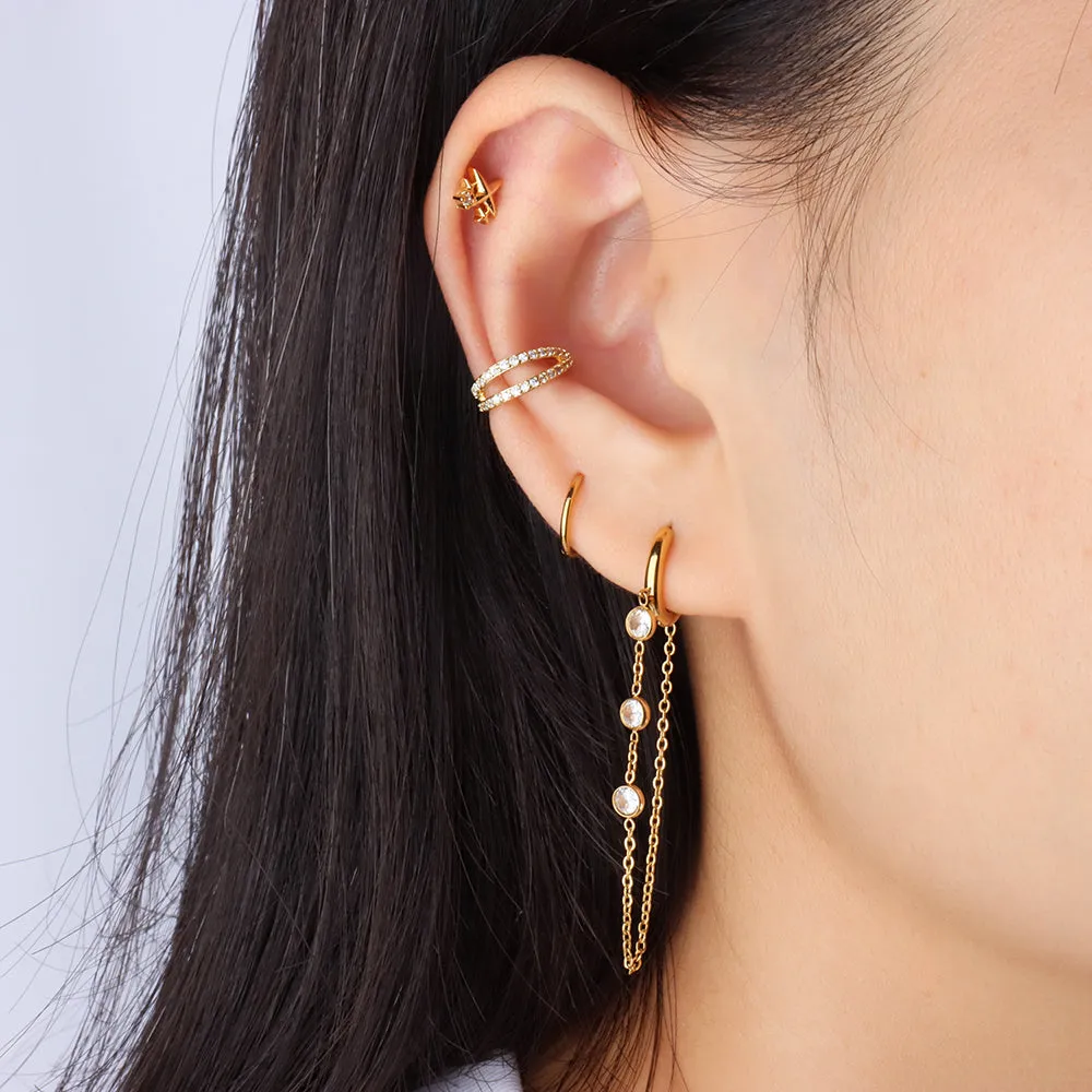 Shiny Double Layer Ear Cuff