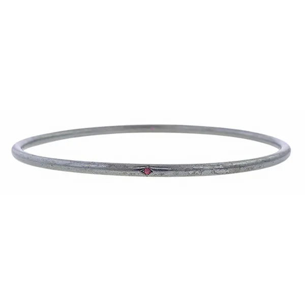 Single Station Ruby Bangle Bracelet- Heirloom by Doyle & Doyle