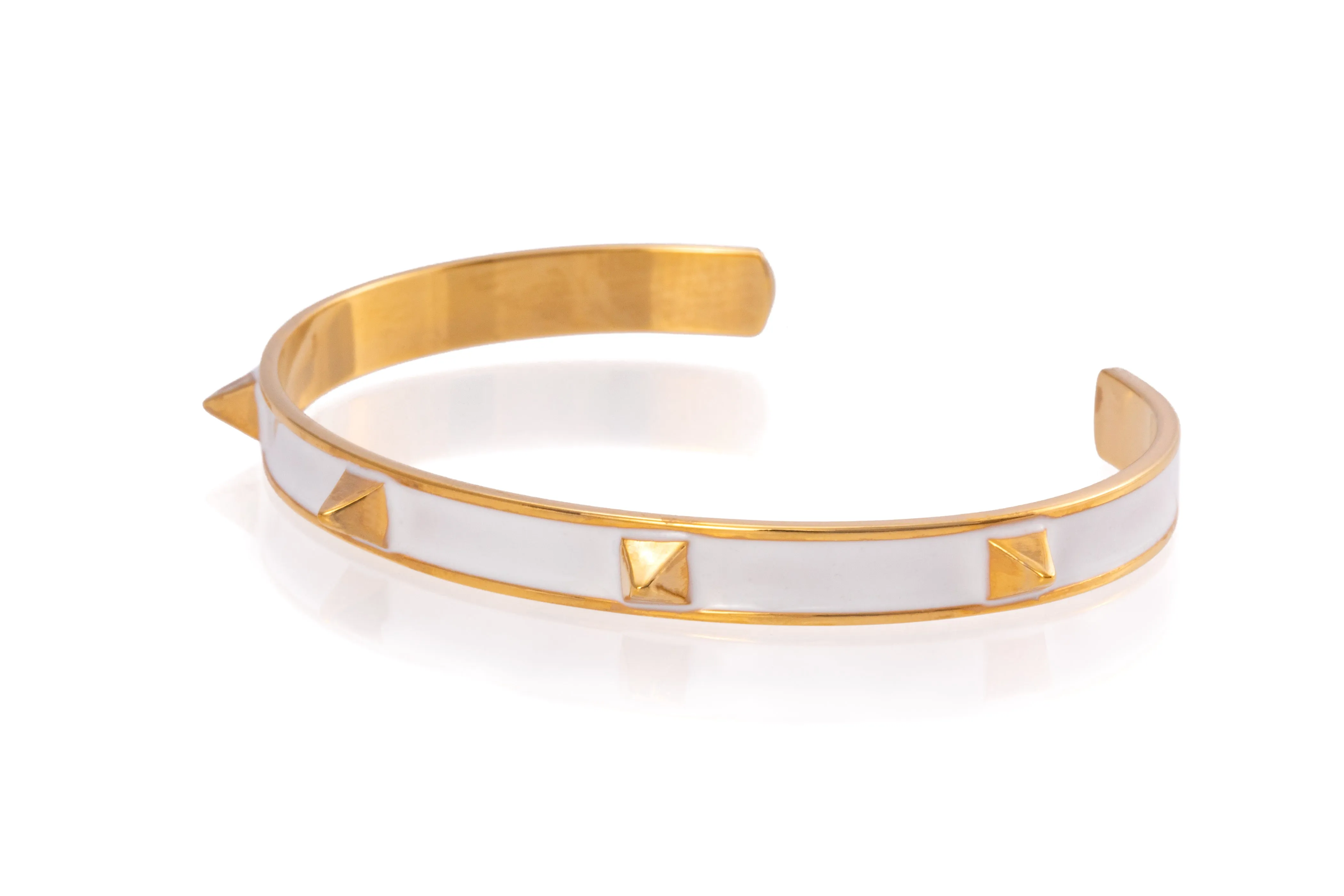 Skinny Pyramid Enamel Bangle