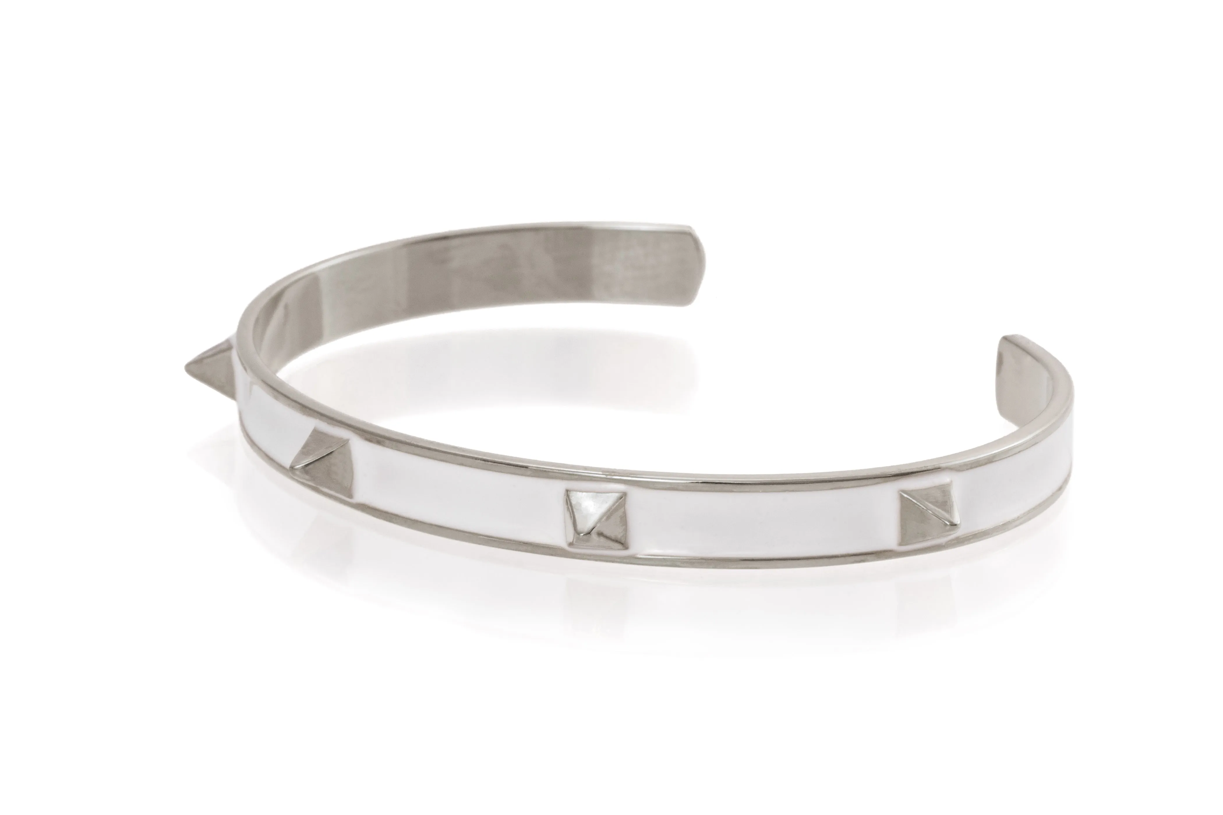 Skinny Pyramid Enamel Bangle