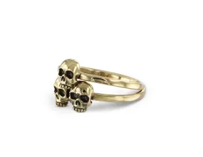 Skull Pile Stacking Rings - Bronze