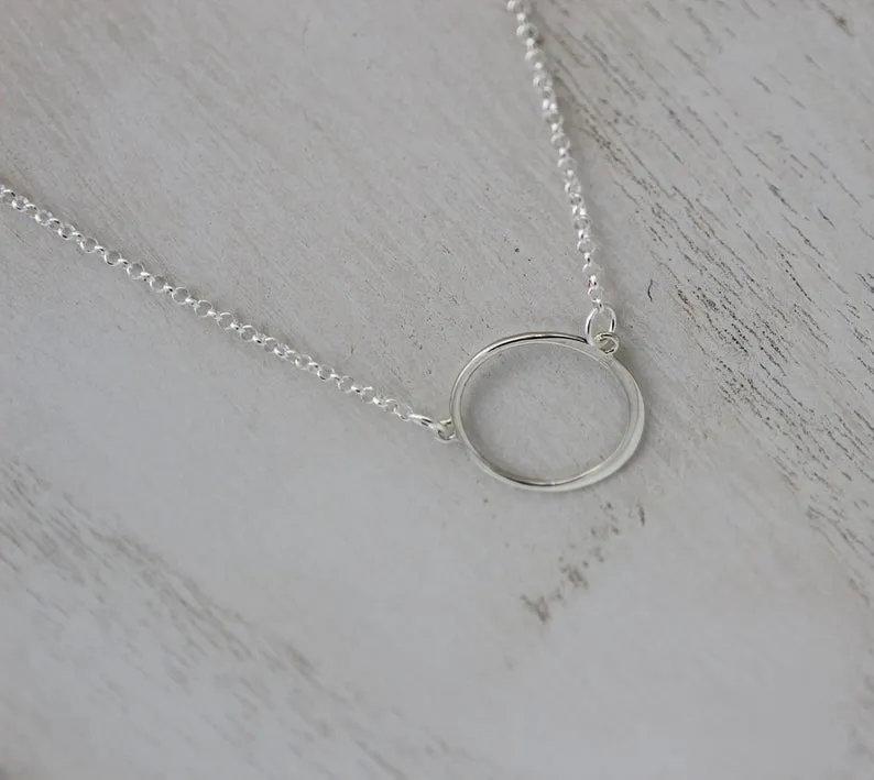 Sterling Silver Circle Necklace