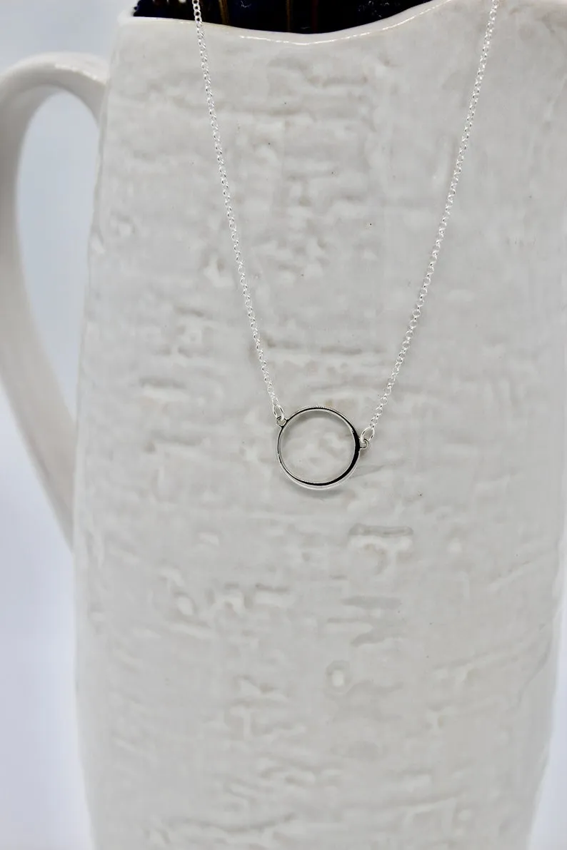 Sterling Silver Circle Necklace