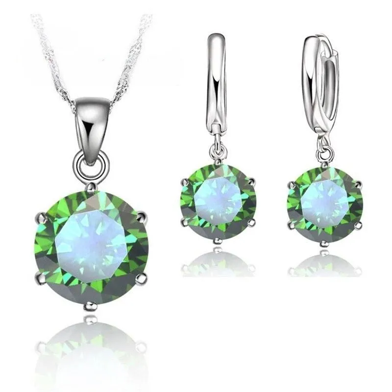 Sterling Silver Cubic Zirconia Necklace For Women