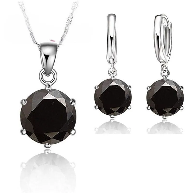 Sterling Silver Cubic Zirconia Necklace For Women