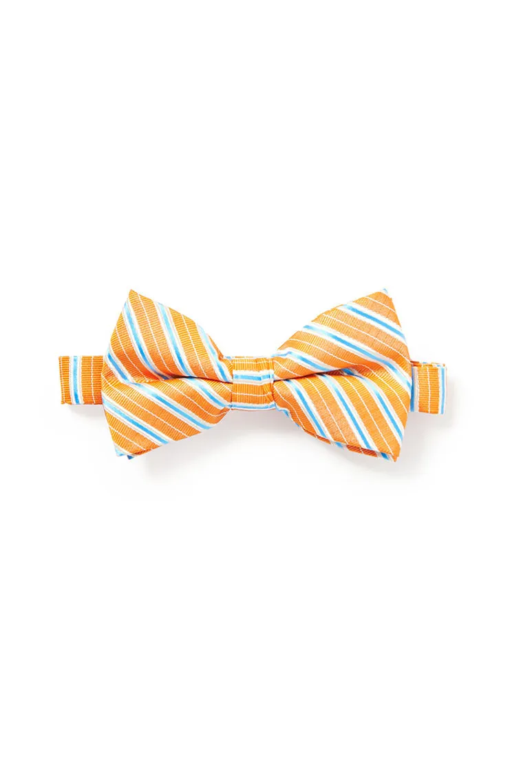 Striped Bowtie - Orange & Blue