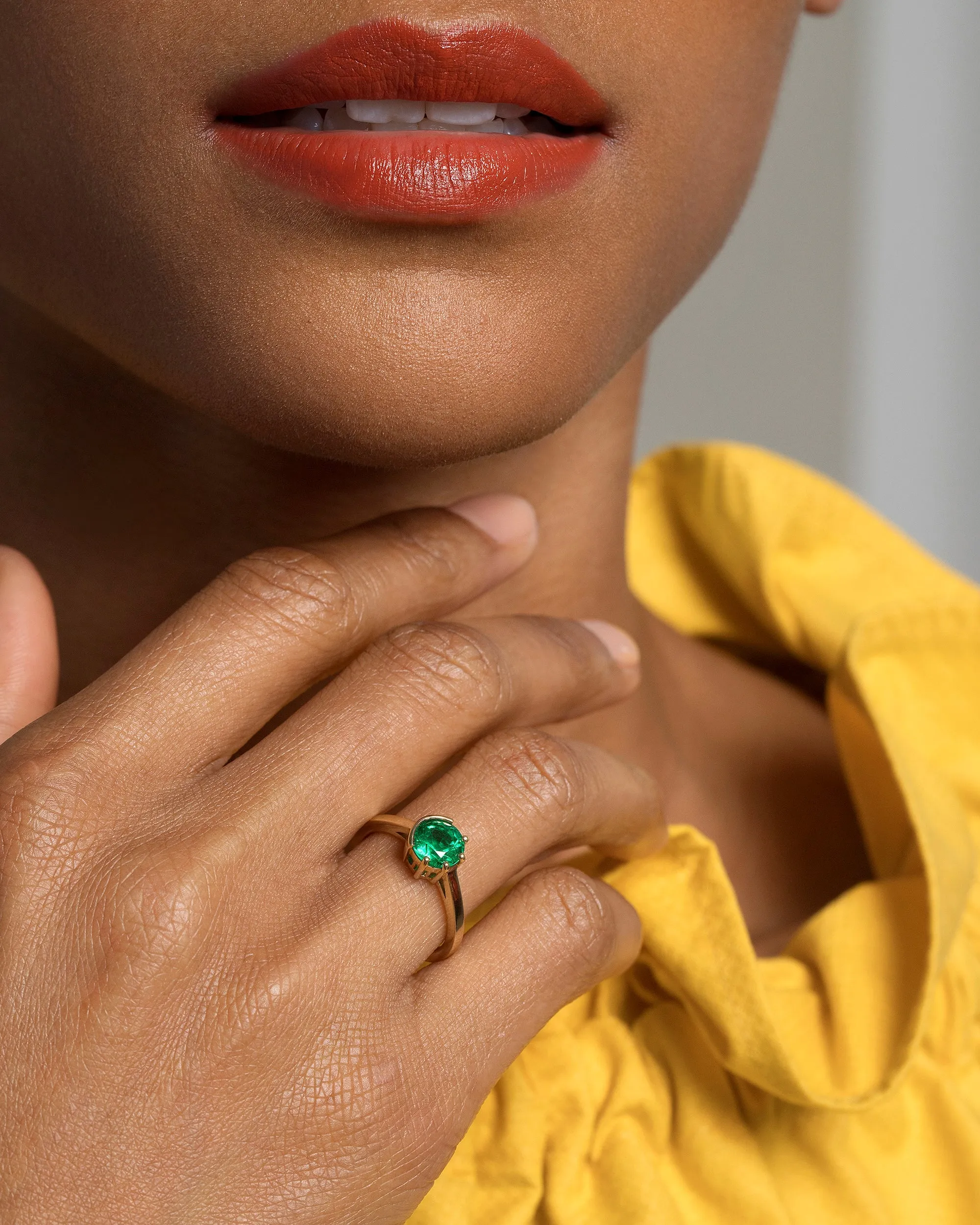 Sun & Moon Ring - Emerald