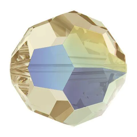 Swarovski 4mm Round - Ceylon Topaz AB (10 Pack)