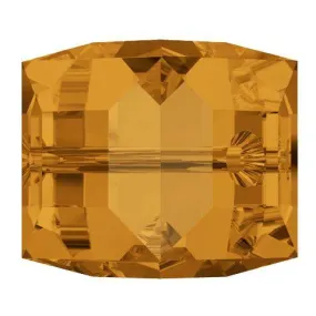 Swarovski 8mm Cube Bead - Topaz (1 Piece)