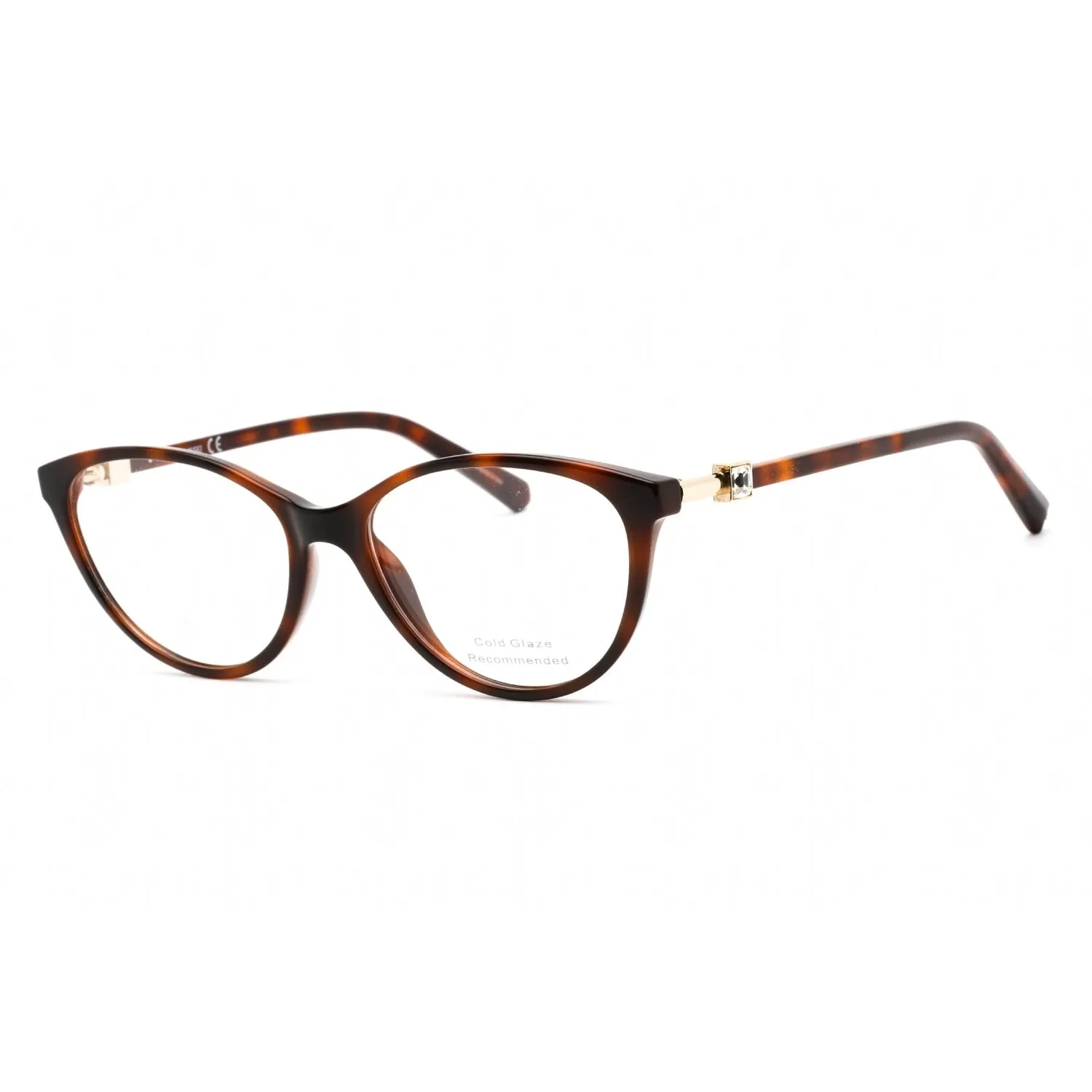 Swarovski SK5415 Eyeglasses Dark Havana / Clear Lens