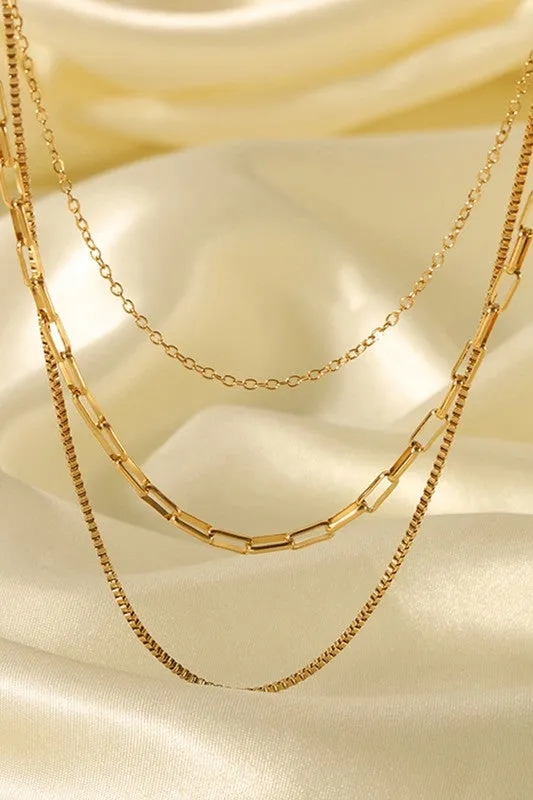 The Genesis 18k Gold Plated Layered Charm Necklace