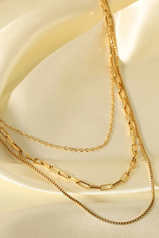 The Genesis 18k Gold Plated Layered Charm Necklace